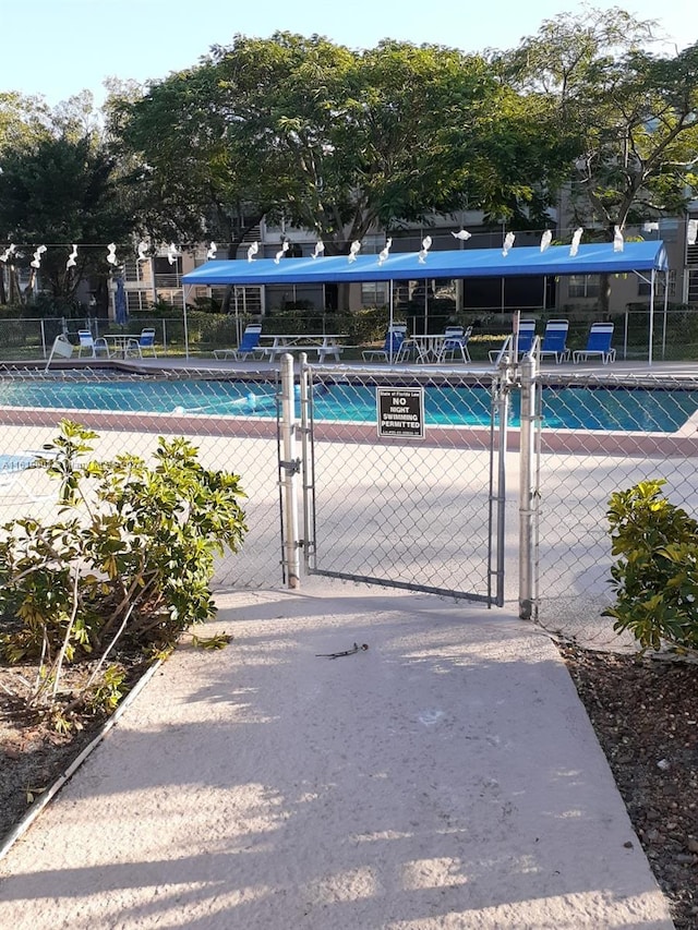 view of pool featuring a patio area