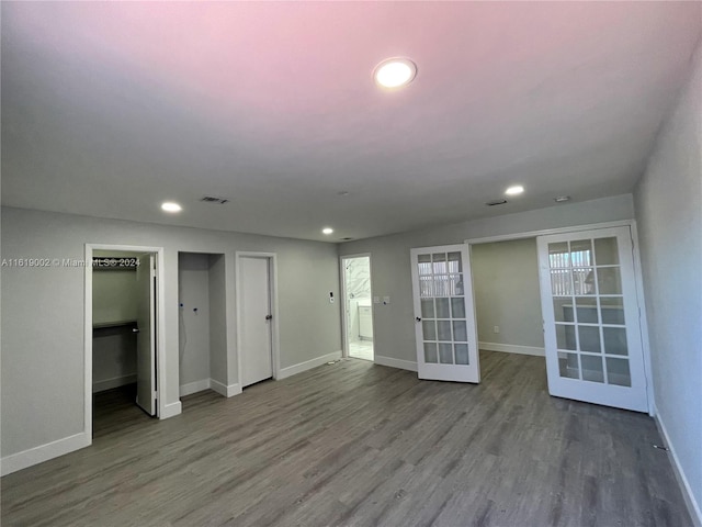 interior space featuring wood-type flooring