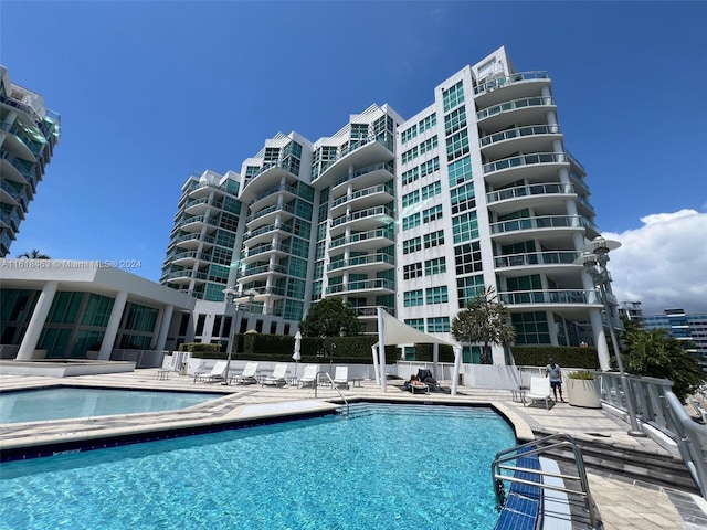 view of pool with a patio area