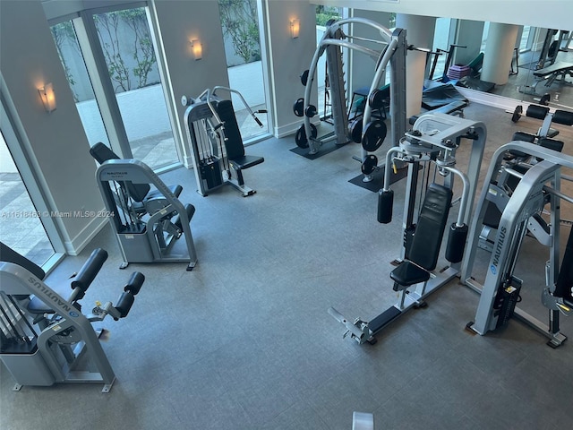 view of workout area