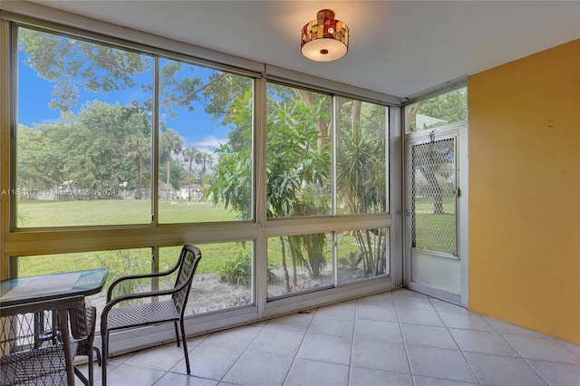 sunroom with plenty of natural light