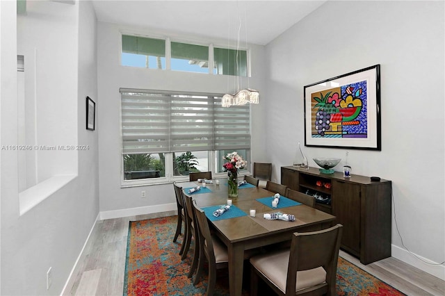 dining room featuring light hardwood / wood-style flooring