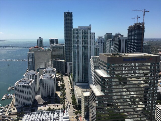 property's view of city with a water view