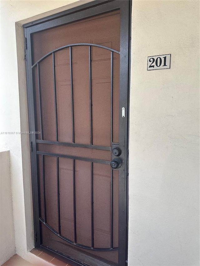 view of doorway to property