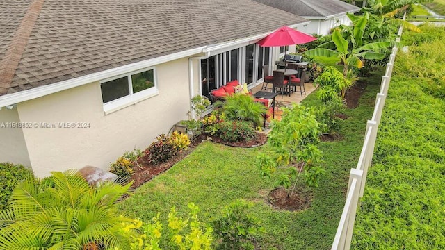 view of yard with a patio