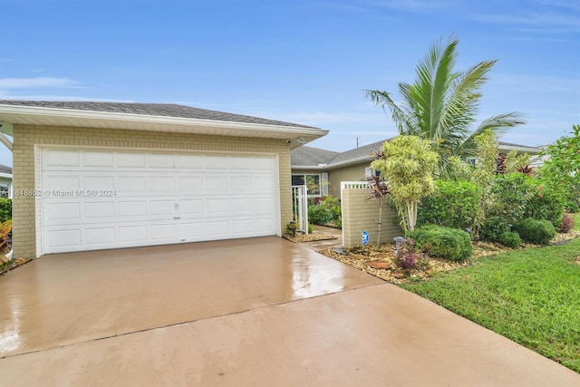 exterior space featuring concrete driveway