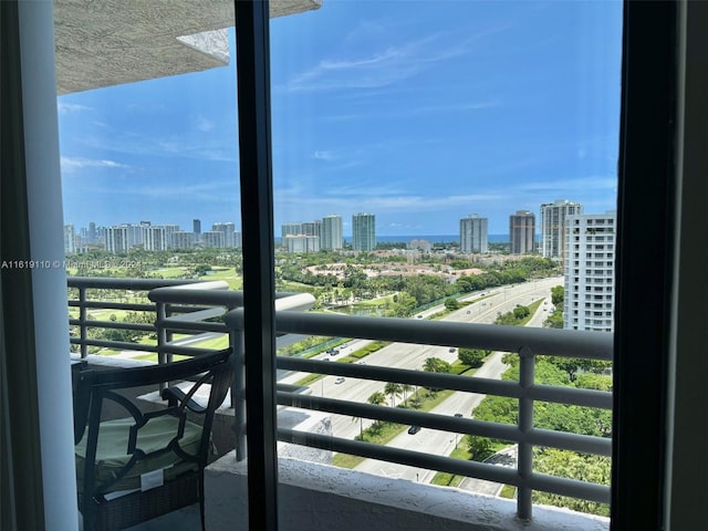 view of balcony