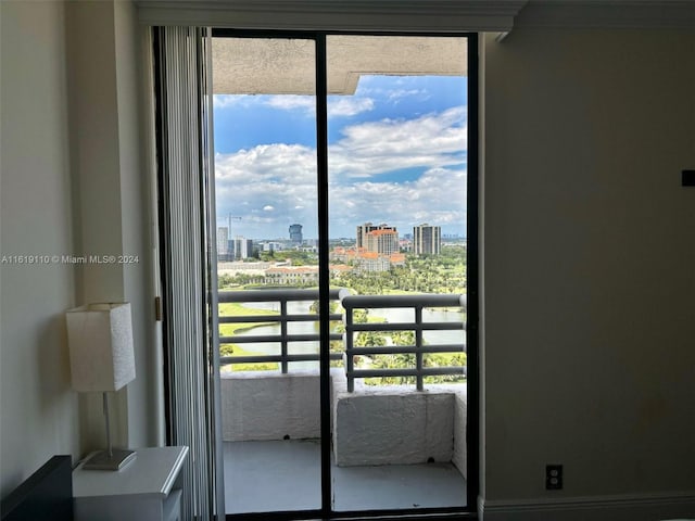 view of doorway to outside