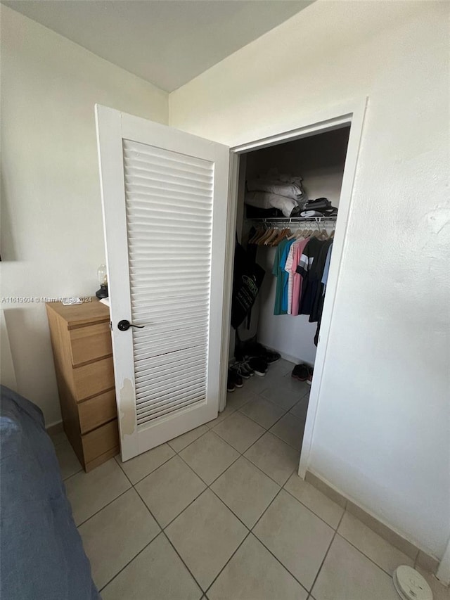 interior space with a closet