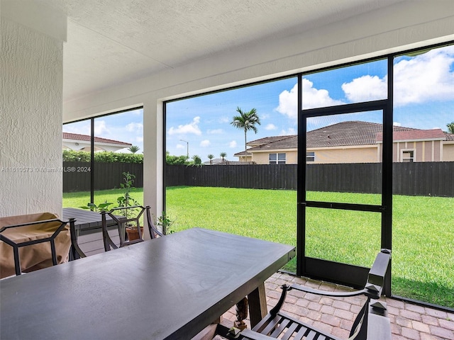 view of sunroom / solarium