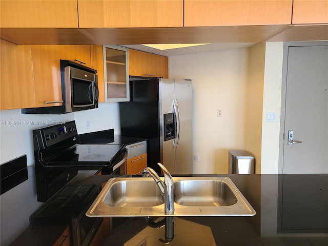 kitchen with sink and stainless steel appliances