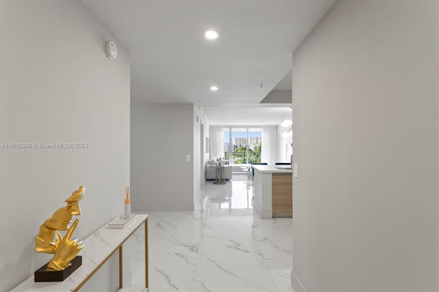 corridor with tile patterned floors