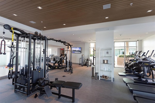 view of exercise room