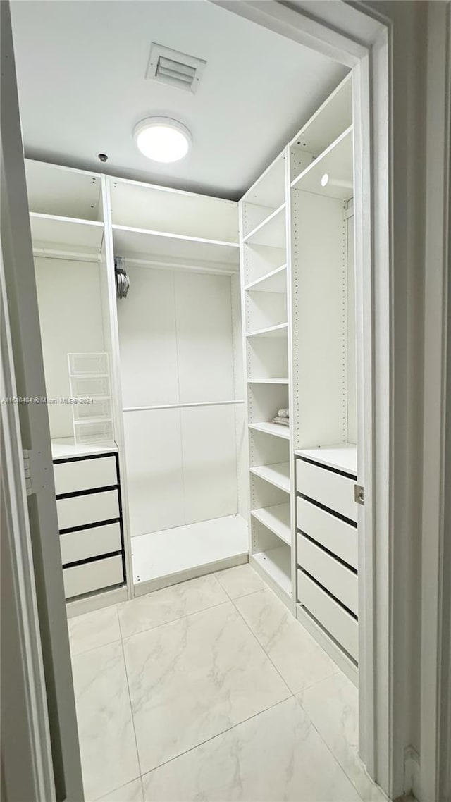 view of walk in closet