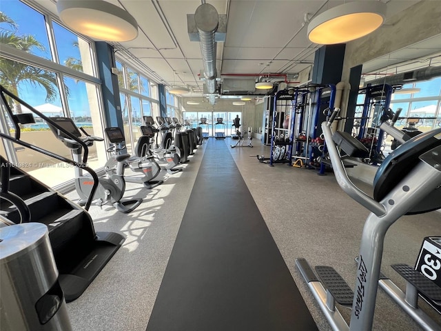 view of exercise room