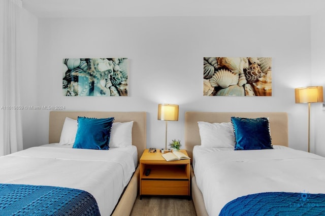 bedroom featuring hardwood / wood-style floors