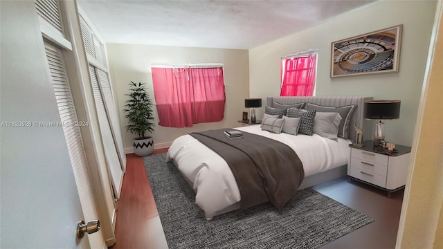 bedroom featuring hardwood / wood-style floors