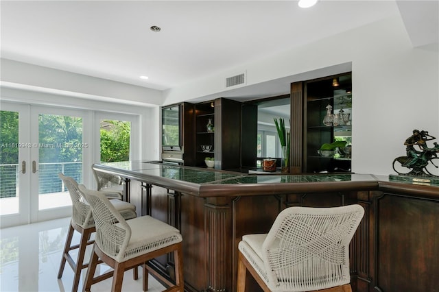 bar with french doors