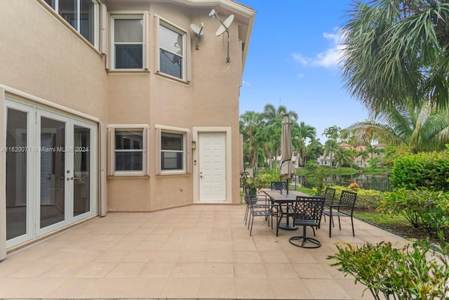 view of patio with french doors