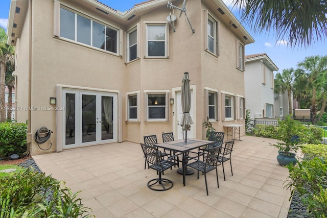 exterior space with a patio and french doors