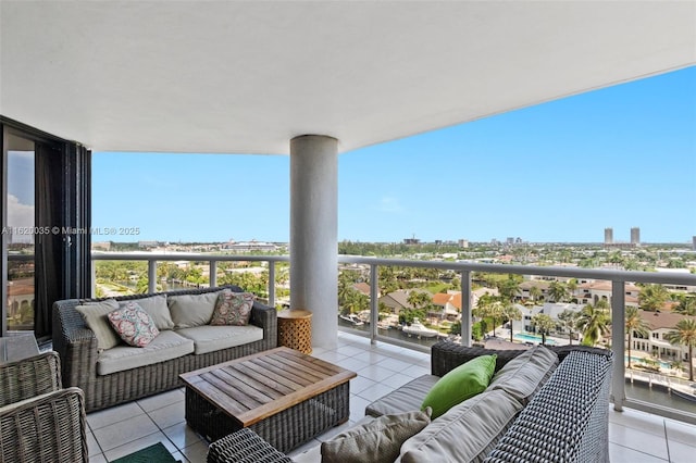 balcony with outdoor lounge area