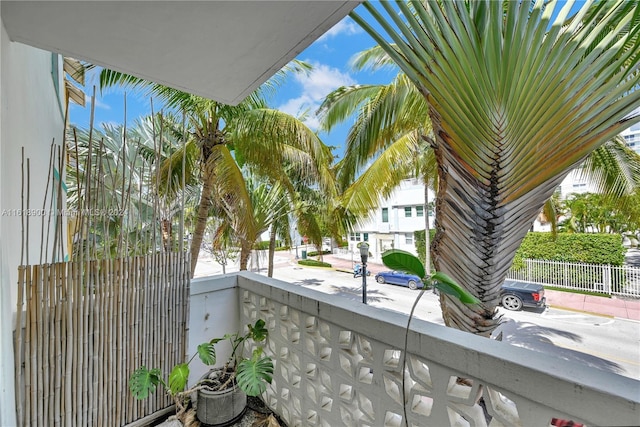 view of balcony