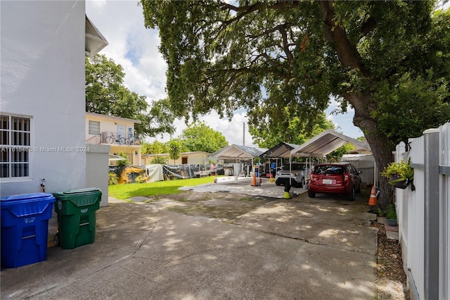 view of patio with a carport