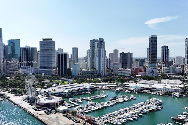 city view featuring a water view