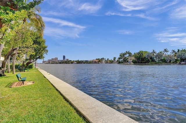 view of water feature