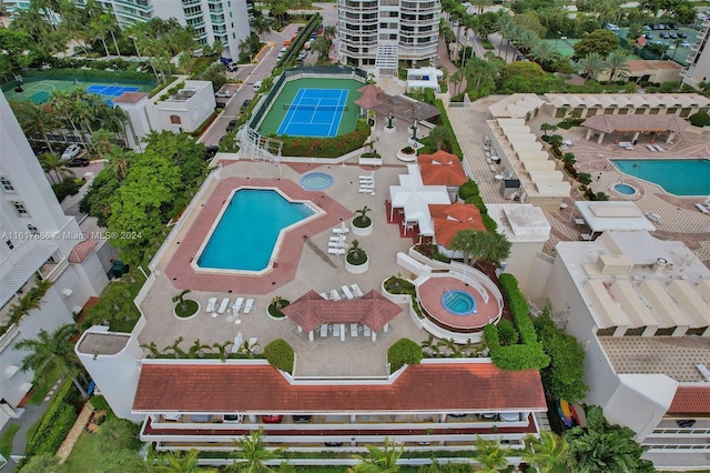 birds eye view of property