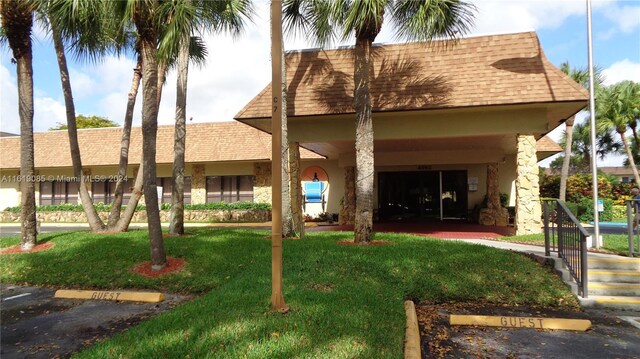 exterior space featuring a garage