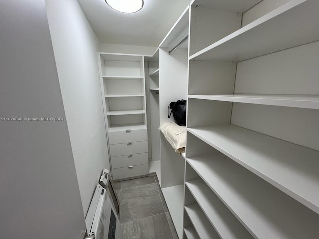 view of walk in closet