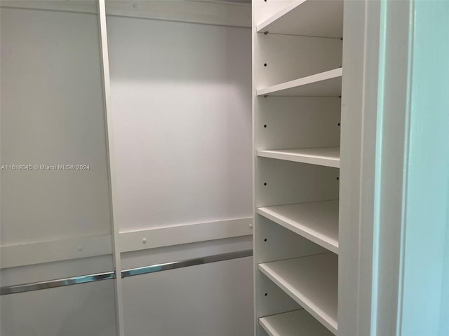 view of walk in closet