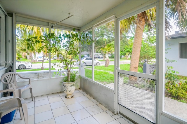 view of sunroom