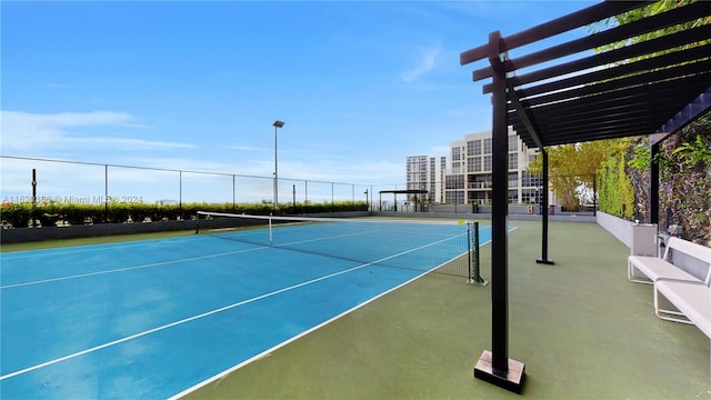 view of tennis court