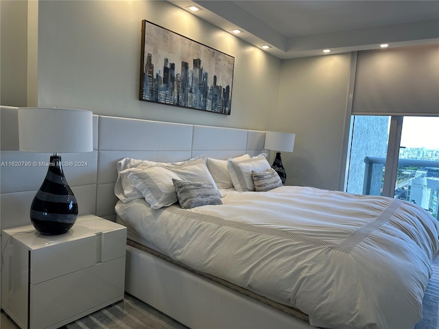 bedroom featuring recessed lighting