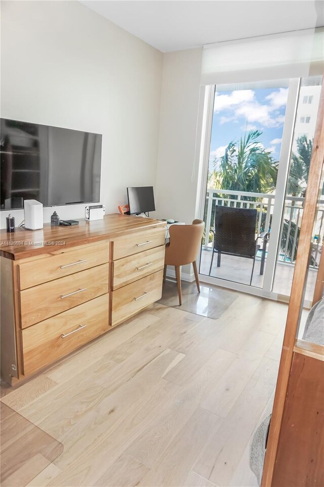 1745 E Hallandale Beach Blvd Unit 303W, Hallandale Beach, FL 33009 - office area featuring light wood-style flooring