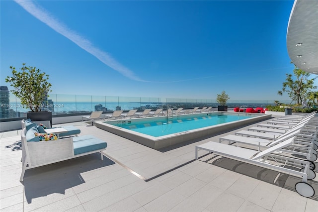 view of pool with a patio