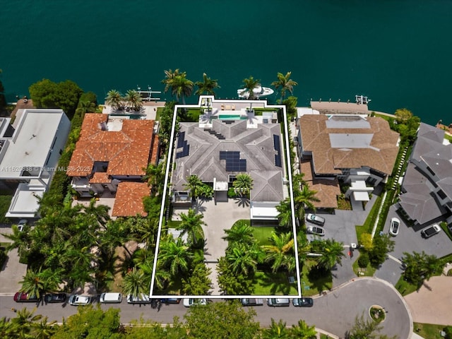 aerial view with a residential view