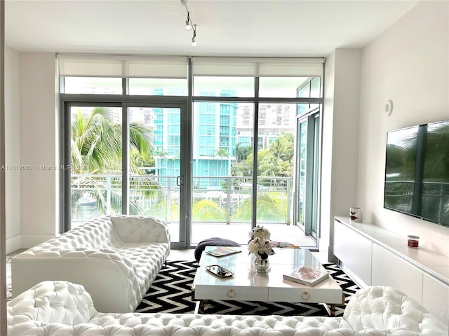 interior space featuring expansive windows and a wealth of natural light