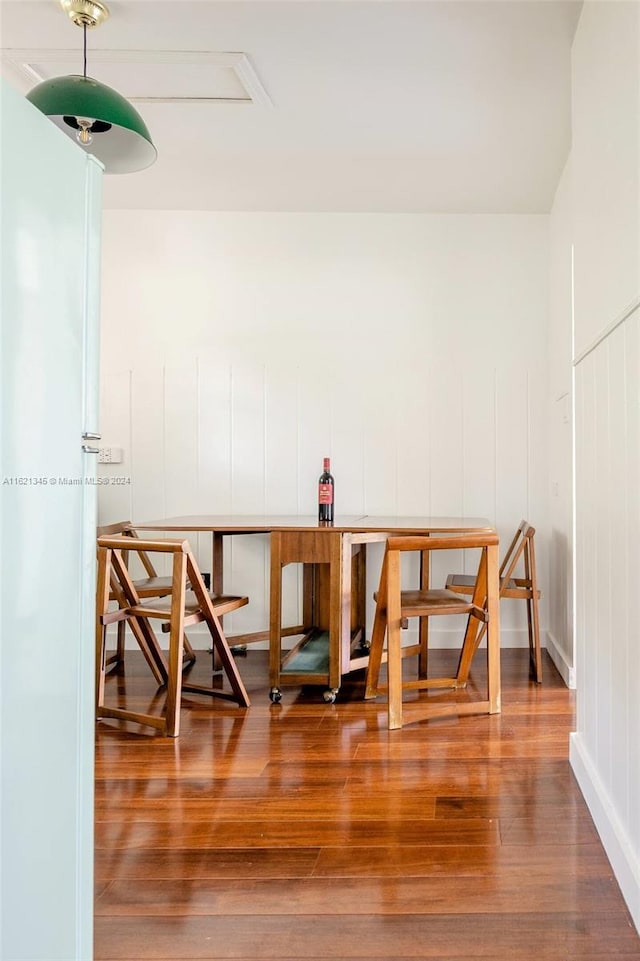 interior space featuring hardwood / wood-style flooring