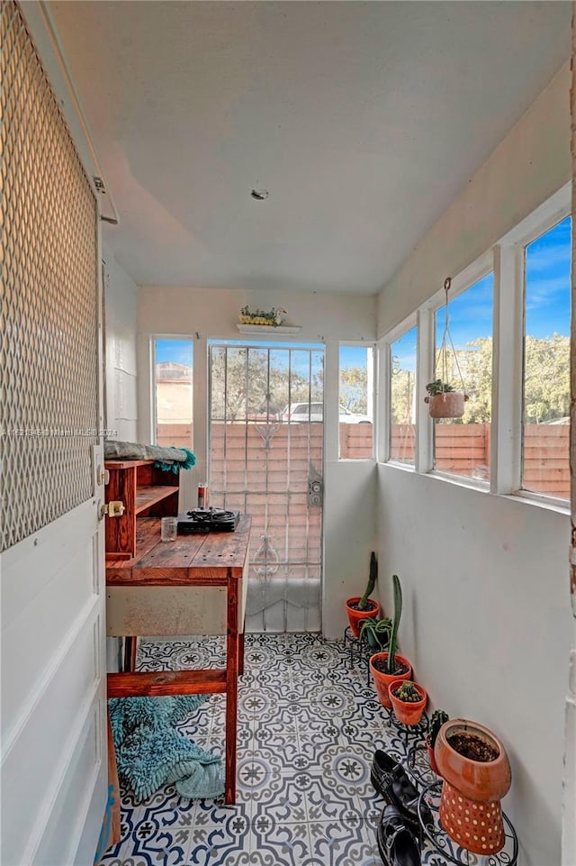 view of sunroom