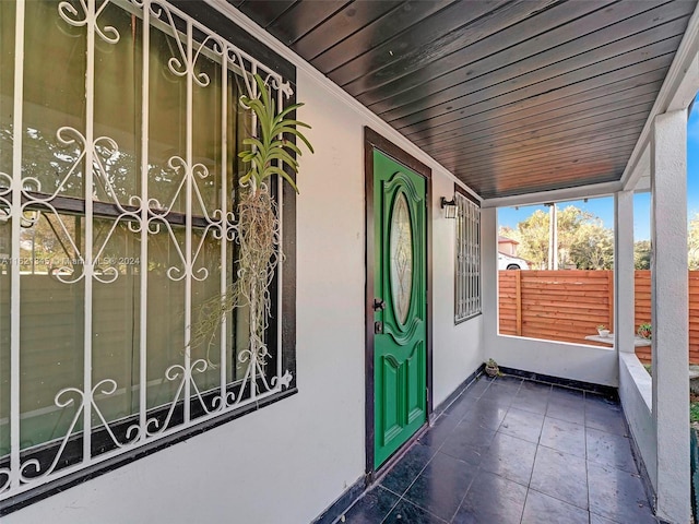 view of doorway to property