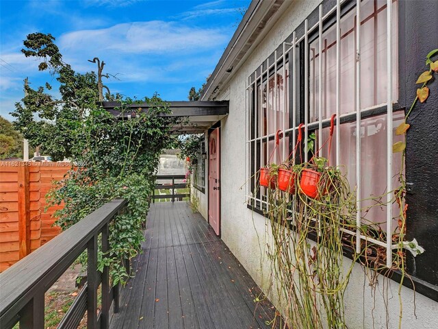 view of wooden terrace