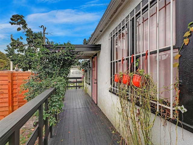 view of wooden deck