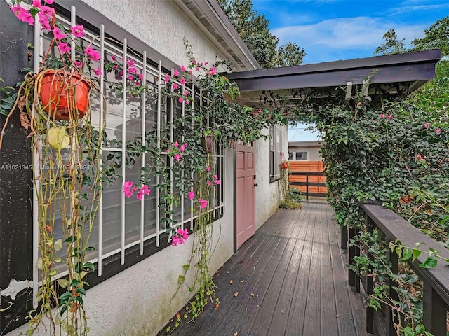 view of wooden deck