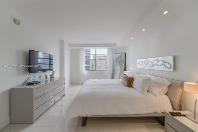 view of tiled bedroom