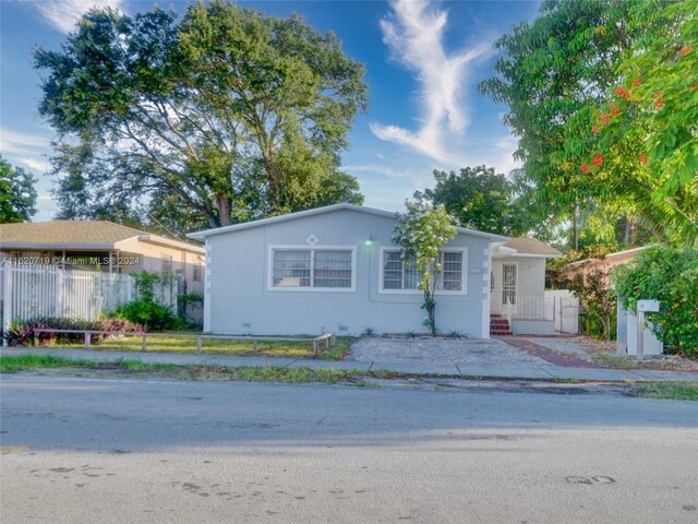 view of single story home