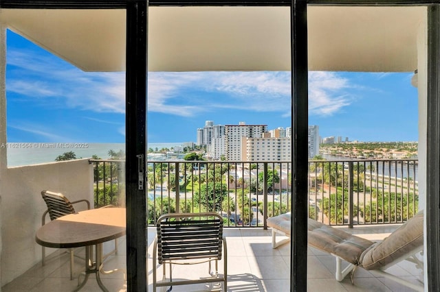 balcony featuring a city view