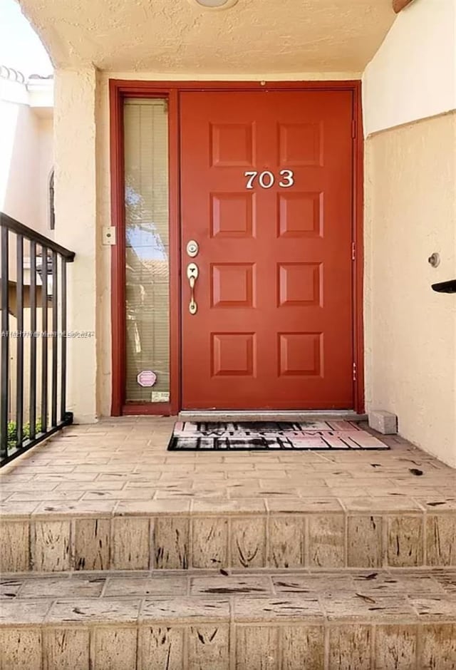 view of doorway to property